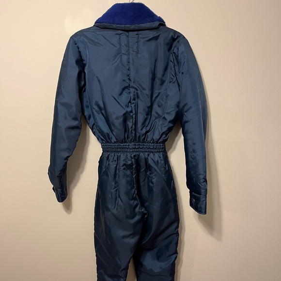 70’s Vintage unisex teens JCPenney Snowmobile Apparel Snowsuit blue and red - Picture 10 of 12